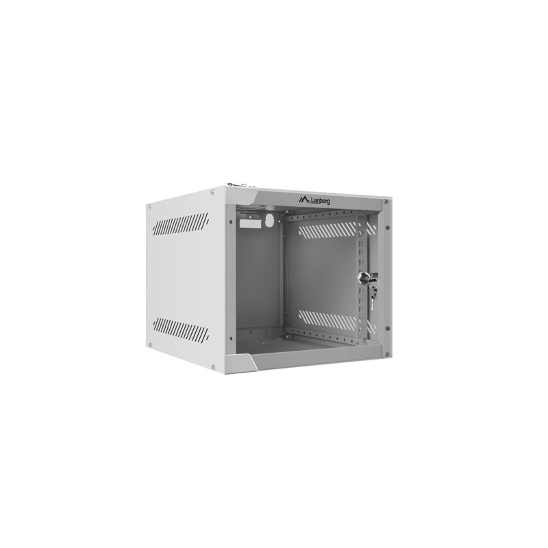 Nástěnný rack 10'' 4U 280x310mm šedý flat pack