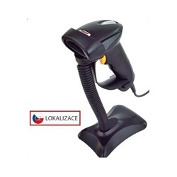 Virtuos CCD čtečka HT-310A s dlouhým dosahem, USB (klávesnice/RS232),stojánek , černá