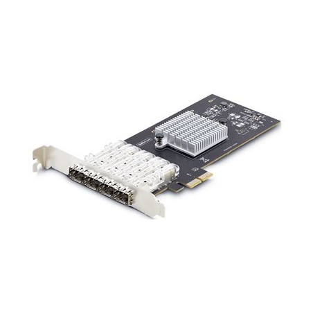 StarTech.com 4-Port GbE SFP Network Card, PCIe 2.0 x2, Intel I350-AM4 4x 1GbE Controller, 1000BASE Copper/Fiber Optic