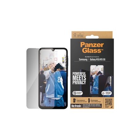 PanzerGlass - Ochrana obrazovky pro mobilní telefon - ultraširoký strih s EasyAligner - sklo - s bezpecnostním filtrem - pro