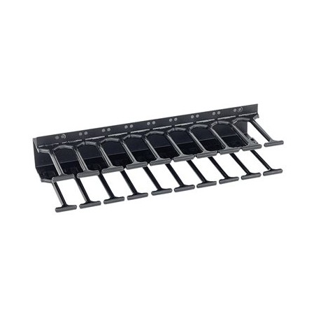 Triton RAB-VP-H15-X1 - Stojanový panel pro usporádání kabelu - RAL 9005 - 15U