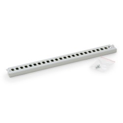 Triton - Deska záslepného panelu - prední - RAL 9005 - 1U - 24 porty