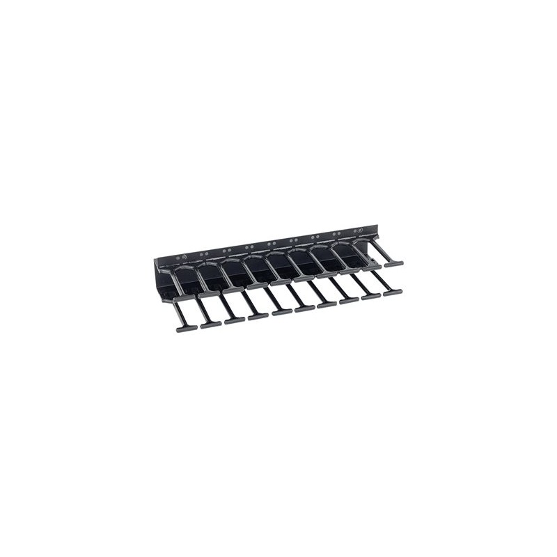 Triton RAB-VP-H27-X1 - Stojanový panel pro usporádání kabelu - RAL 9005 - 27U