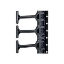 Triton RAB-VP-H47-Y1 - Stojanový panel pro usporádání kabelu - cerná, RAL 9005 - 47U