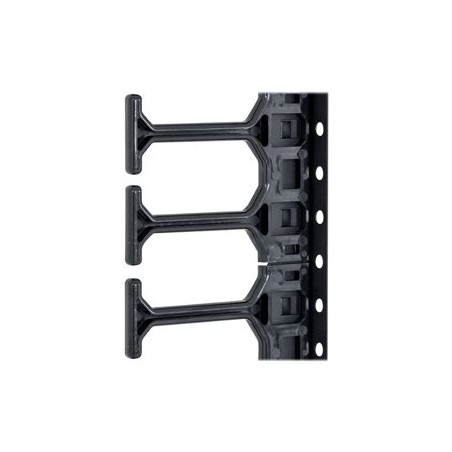 Triton RAB-VP-H47-Y1 - Stojanový panel pro usporádání kabelu - cerná, RAL 9005 - 47U