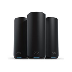 NETGEAR Orbi 870 Series RBE873 - Systém WiFi - (router, 2 extendery) - až 9000 čtverečních stop - mesh 10GbE, 2.5… RBE873B100EUS
