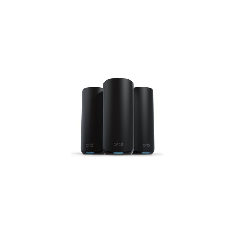 NETGEAR Orbi 870 Series RBE873 - Systém WiFi - (router, 2 extendery) - až 9000 čtverečních stop - mesh 10GbE, 2.5… RBE873B100EUS