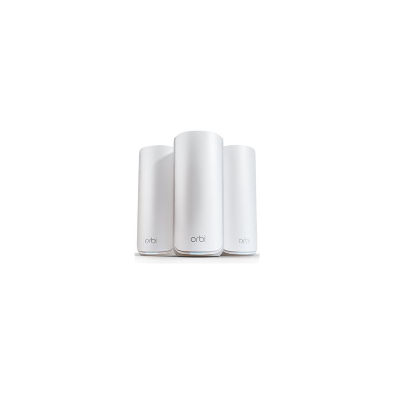 NETGEAR Orbi 870 Series RBE873 - Systém WiFi - (router, 2 extendery) - až 9000 čtverečních stop - mesh 10GbE, 2.5G… RBE873100EUS