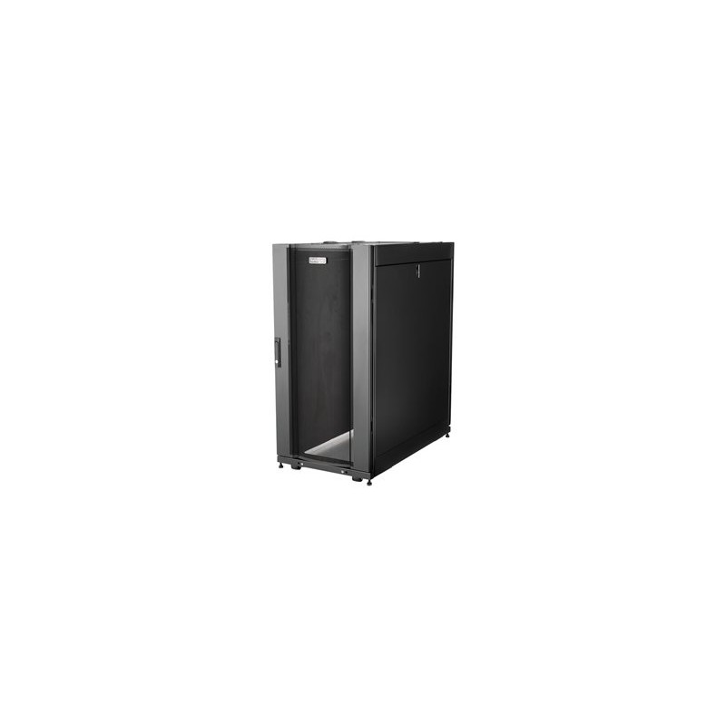 StarTech.com 25U Server Rack Cabinet, 4 Post Adjustable Depth 7" to 35" Locking Vented Mobile/Rolling Network/Data/IT Equipment