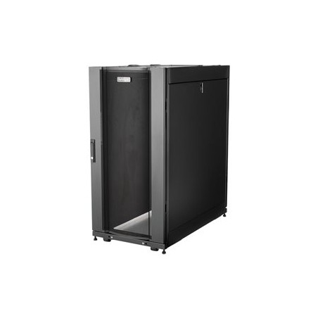 StarTech.com 25U Server Rack Cabinet, 4 Post Adjustable Depth 7" to 35" Locking Vented Mobile/Rolling Network/Data/IT Equipment