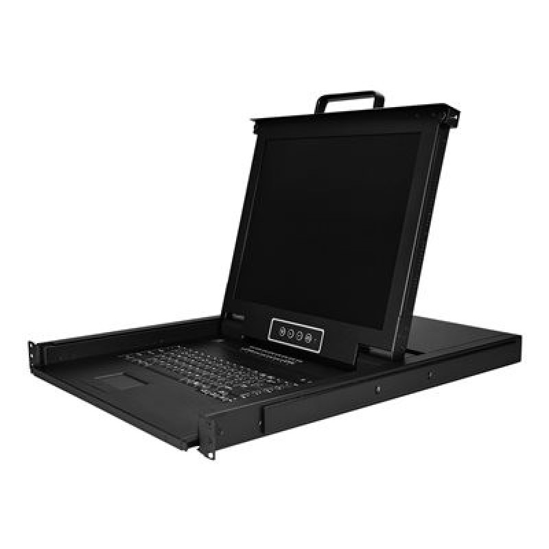 StarTech.com 16 Port Rackmount KVM Console w/ Cables - Integrated KVM Switch w/ 17" LCD - 1U LCD KVM Drawer 50000 MTBF - USB +