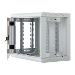 TRITON 19" jednodílný rozvaděč 6U/400mm, odnímatelné boční kryty - černý