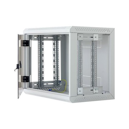 TRITON 19" jednodílný rozvaděč 6U/400mm, odnímatelné boční kryty - černý