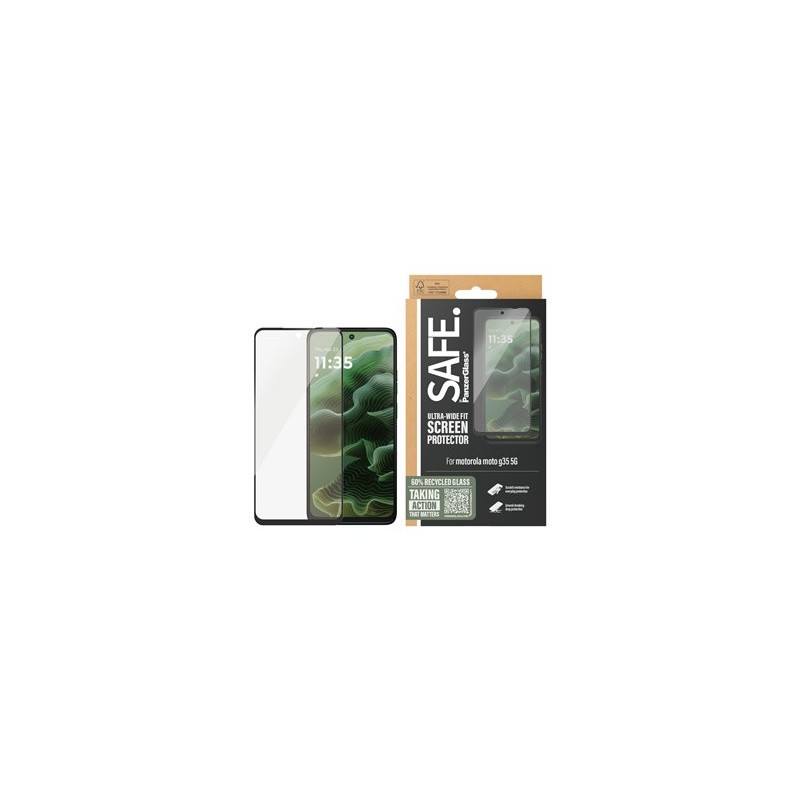 SAFE. by PanzerGlass - Ochrana obrazovky pro mobilní telefon - ultra široký tvar - sklo - barva rámu cerná - pro Motorola Moto