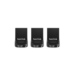 SanDisk Ultra Fit - Jednotka USB flash - 32 GB - USB 3.1 - černá (balení 3)