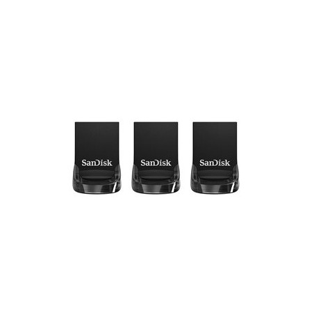 SanDisk Ultra Fit - Jednotka USB flash - 32 GB - USB 3.1 - černá (balení 3)