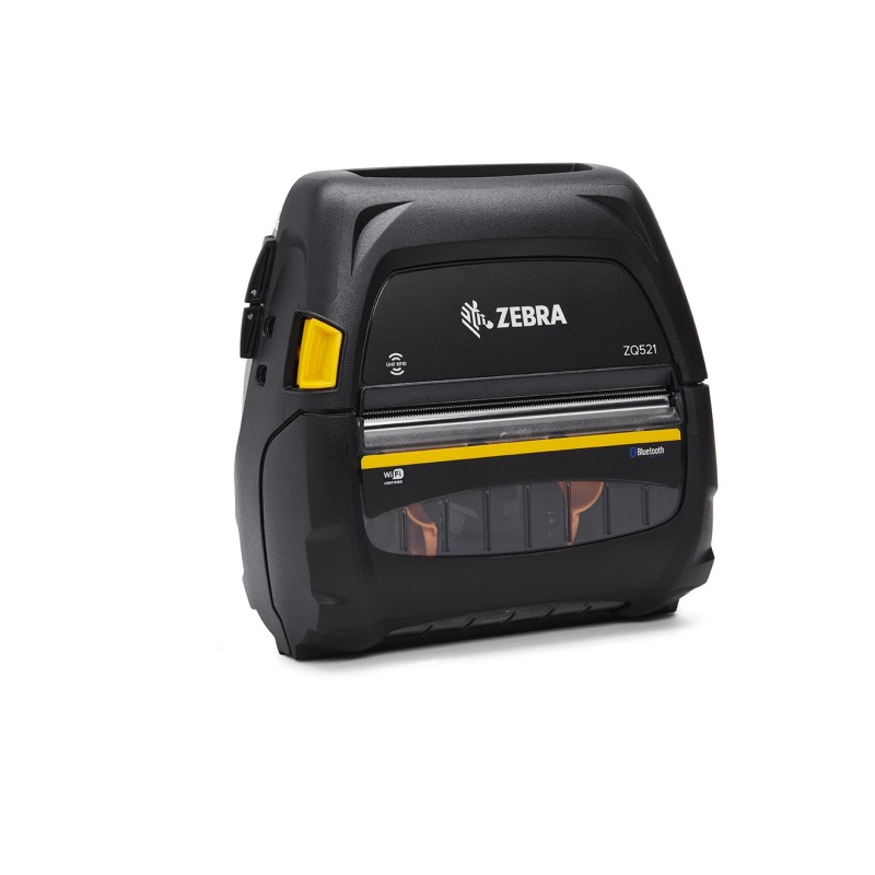 DT Printer ZQ521, media width 4.45"/113mm English/Latin fonts, Dual 802.11ac/Bluetooth 4.1, stnd battery, EMEA certs