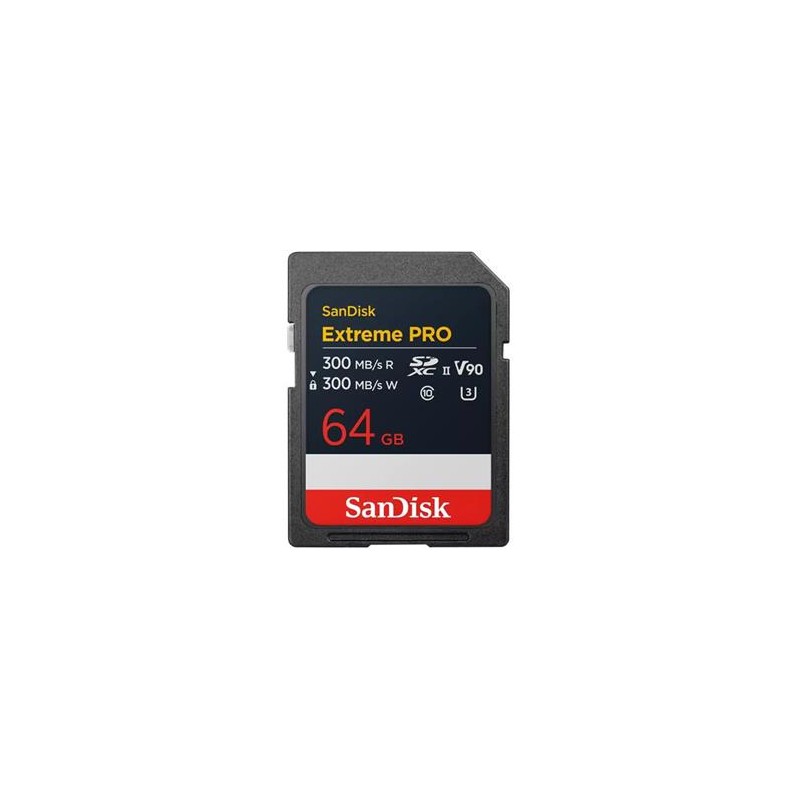 SanDisk Extreme Pro - Paměťová karta flash - 64 GB - Video Class V90 / UHS-II U3 / Class10 - SDXC UHS-II