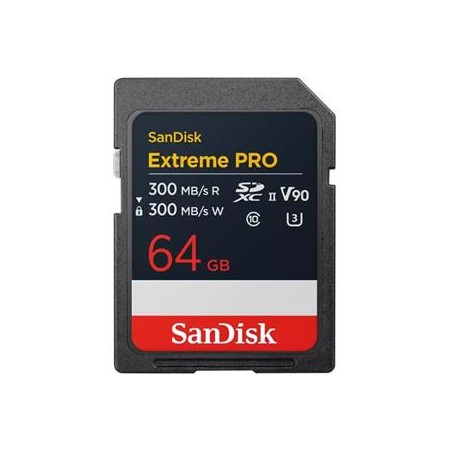 SanDisk Extreme Pro - Paměťová karta flash - 64 GB - Video Class V90 / UHS-II U3 / Class10 - SDXC UHS-II