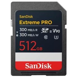 SanDisk Extreme Pro - Paměťová karta flash - 512 GB - Video Class V90 / UHS-II U3 / Class10 - SDXC UHS-II