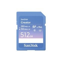 SanDisk Creator - Paměťová karta flash - 512 GB - Video Class V60 / UHS-II U3 / Class10 - SDXC UHS-II