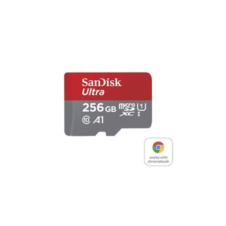 SanDisk Ultra - Paměťová karta flash (adaptér microSDXC na SD zahrnuto) - 256 GB - A1 / UHS Class 1 / Class10 - microSDXC UHS-I