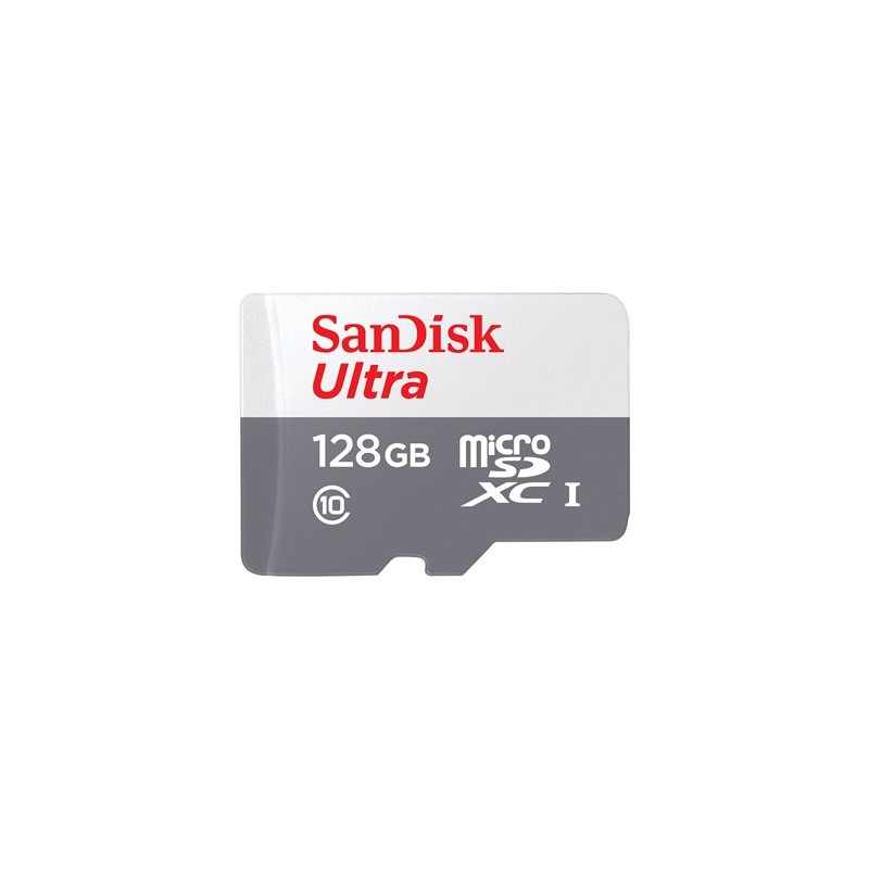 SanDisk Ultra - Paměťová karta flash (adaptér microSDXC na SD zahrnuto) - 128 GB - UHS-I / Class10 - microSDXC UHS-I