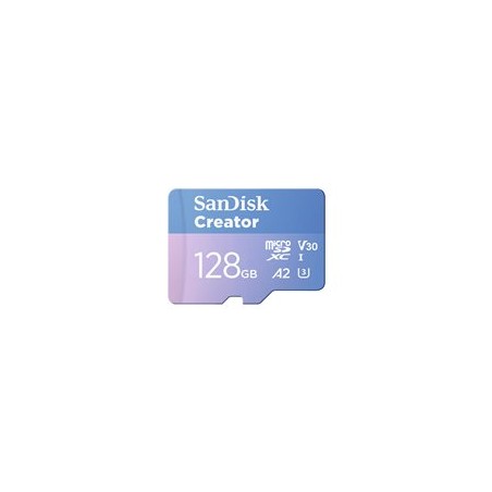 SanDisk Creator - Paměťová karta flash (adaptér microSDXC na SD zahrnuto) - 128 GB - A2 / Video Class V30 / UHS-I U3