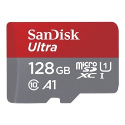 SanDisk Ultra - Paměťová karta flash (adaptér microSDXC na SD zahrnuto) - 128 GB - A1 / UHS-I U1 / Class10 - microSDXC UHS-I