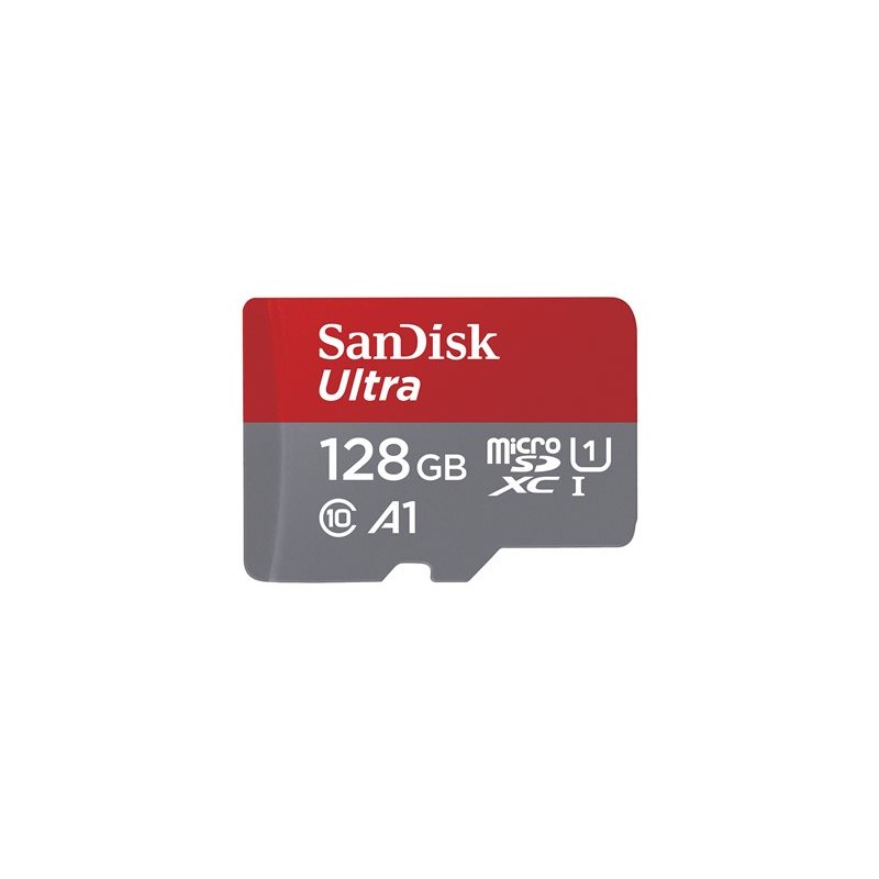 SanDisk Ultra - Paměťová karta flash (adaptér microSDXC na SD zahrnuto) - 128 GB - A1 / UHS-I U1 / Class10 - microSDXC UHS-I
