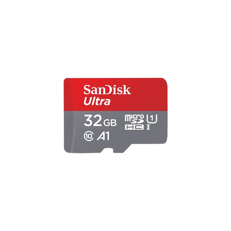 SanDisk Ultra - Paměťová karta flash (adaptér microSDHC - SD zahrnuto) - 32 GB - A1 / UHS-I U1 / Class10 - microSDHC UHS-I