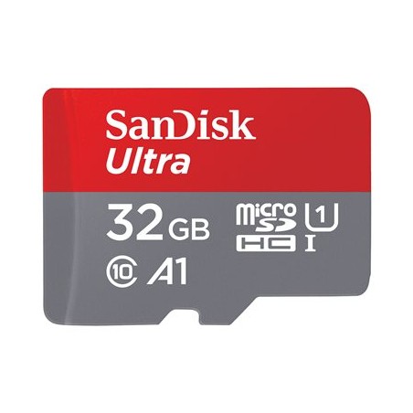 SanDisk Ultra - Paměťová karta flash (adaptér microSDHC - SD zahrnuto) - 32 GB - A1 / UHS-I U1 / Class10 - microSDHC UHS-I