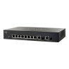 Cisco Small Business SF302-08PP - Přepínač - L3 - řízený - 8 x 10/100 (PoE+) + 2 x kombinace Gigabit SFP - desktop, Lze