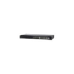 Cisco 250 Series SF250-24P - Prepínac - inteligentní - 24 x 10/100 (PoE+) + 2 x kombinace Gigabit SFP - Lze montovat do