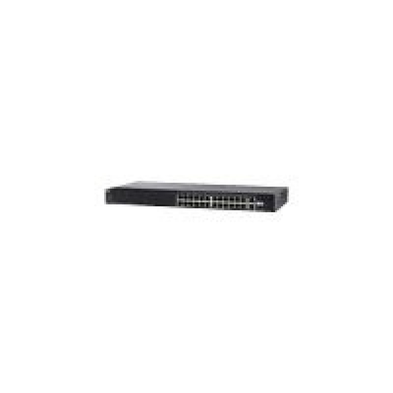 Cisco 250 Series SF250-24P - Prepínac - inteligentní - 24 x 10/100 (PoE+) + 2 x kombinace Gigabit SFP - Lze montovat do
