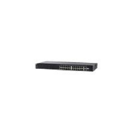 Cisco 250 Series SF250-24P - Prepínac - inteligentní - 24 x 10/100 (PoE+) + 2 x kombinace Gigabit SFP - Lze montovat do