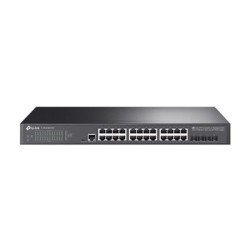 TP-Link JetStream TL-SG3428X-UPS V1 - Přepínač - řízený - 24 x 10/100/1000 + 4 x 10 Gigabit SFP+ - Lze montovat do rozvaděče