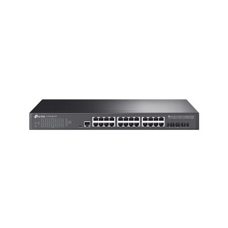 TP-Link JetStream TL-SG3428X-UPS V1 - Přepínač - řízený - 24 x 10/100/1000 + 4 x 10 Gigabit SFP+ - Lze montovat do rozvaděče