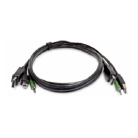 StarTech.com - Kabel klávesnice / videa / myši (KVM) - kompatibilní s TAA - USB typ A, audio jack 3,5 mm, Displa… SKDPMMKVM10TAA