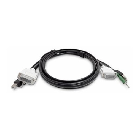 StarTech.com - Kabel klávesnice / videa / myši (KVM) - kompatibilní s TAA - USB typ A, DVI, audio jack 3,5 mm (M… SKDVMMKVM06TAA
