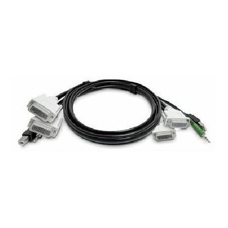 StarTech.com - Kabel klávesnice / videa / myši (KVM) - kompatibilní s TAA - USB typ A, DVI, audio jack 3,5 mm (M) do USB Type