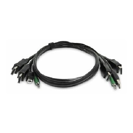 StarTech.com - Kabel klávesnice / videa / myši (KVM) - kompatibilní s TAA - USB typ A, audio jack 3,5 mm, Dis… SK2DPMMKVM06TAA2U
