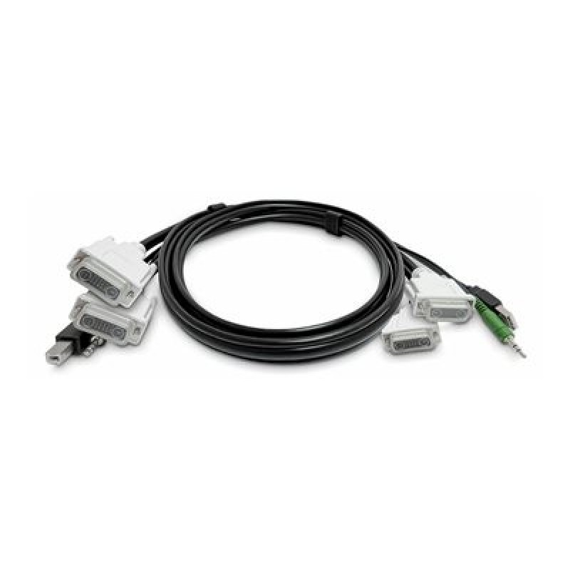 StarTech.com - Kabel klávesnice / videa / myši (KVM) - kompatibilní s TAA - USB typ A, DVI, audio jack 3,5 mm (… SK2DVMMKVM06TAA