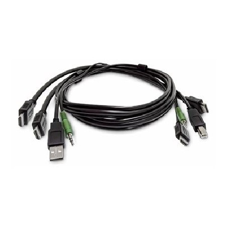 StarTech.com - Kabel adaptéru - kompatibilní s TAA - HDMI, USB typ A, audio jack 3,5 mm s piny (male) do HDMI,… SK2HDMMKVM06TAA