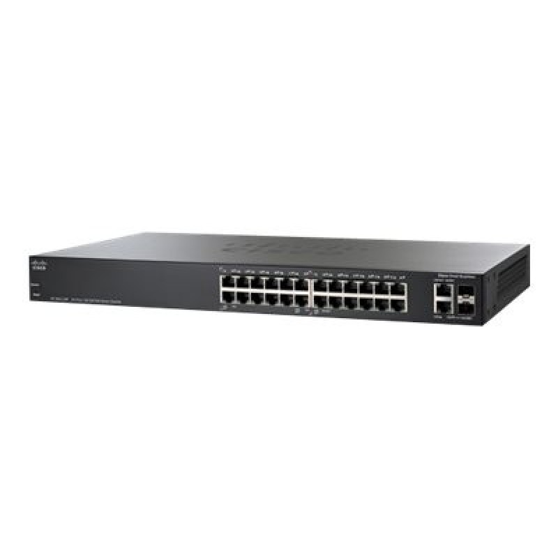 Cisco Small Business Smart SF200-24P - Přepínač - řízený - 12 x 10/100 (PoE) + 12 x 10/100 + 2 x kombinace Gigabit SFP