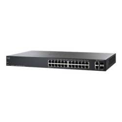 Cisco Small Business Smart SF200-24 - Přepínač - řízený - 24 x 10/100 + 2 x kombinace Gigabit SFP - desktop, Lze montovat do