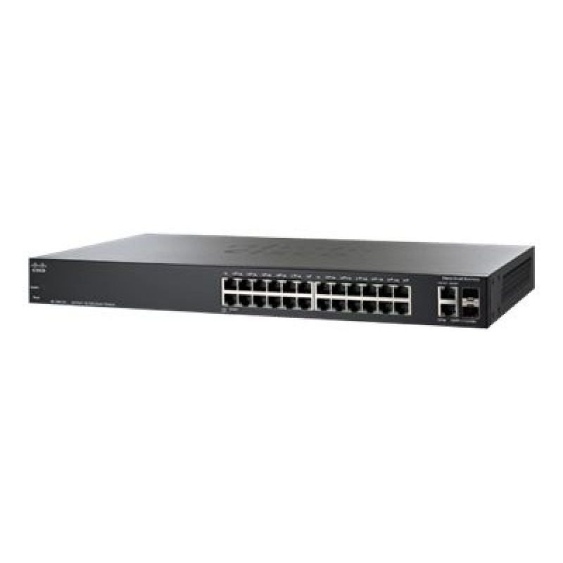 Cisco Small Business Smart SF200-24 - Přepínač - řízený - 24 x 10/100 + 2 x kombinace Gigabit SFP - desktop, Lze montovat do