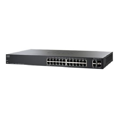Cisco Small Business Smart SF200-24 - Přepínač - řízený - 24 x 10/100 + 2 x kombinace Gigabit SFP - desktop, Lze montovat do