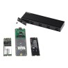 StarTech.com USB-C 10Gbps to M.2 NVMe or M.2 SATA SSD Enclosure, External M.2 PCIe/SATA NGFF SSD Enclosure, Portable Aluminum