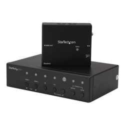 StarTech.com Multi-Input HDBaseT Extender with Built-in Switch - DisplayPort VGA and HDMI Over CAT5e or CAT6 - Up to 4K - up to